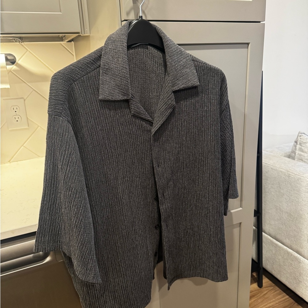 ASOS oversized Gray Casual Button Down Shirt